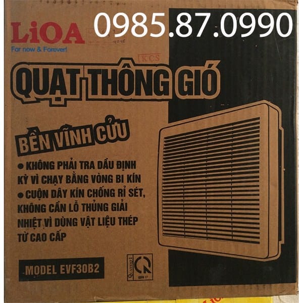 Quạt Thông Gió LiOA EVF30B2 Hút Mùi Gắn Trần 1 Quạt hút mùi LiOA EVF30B2
