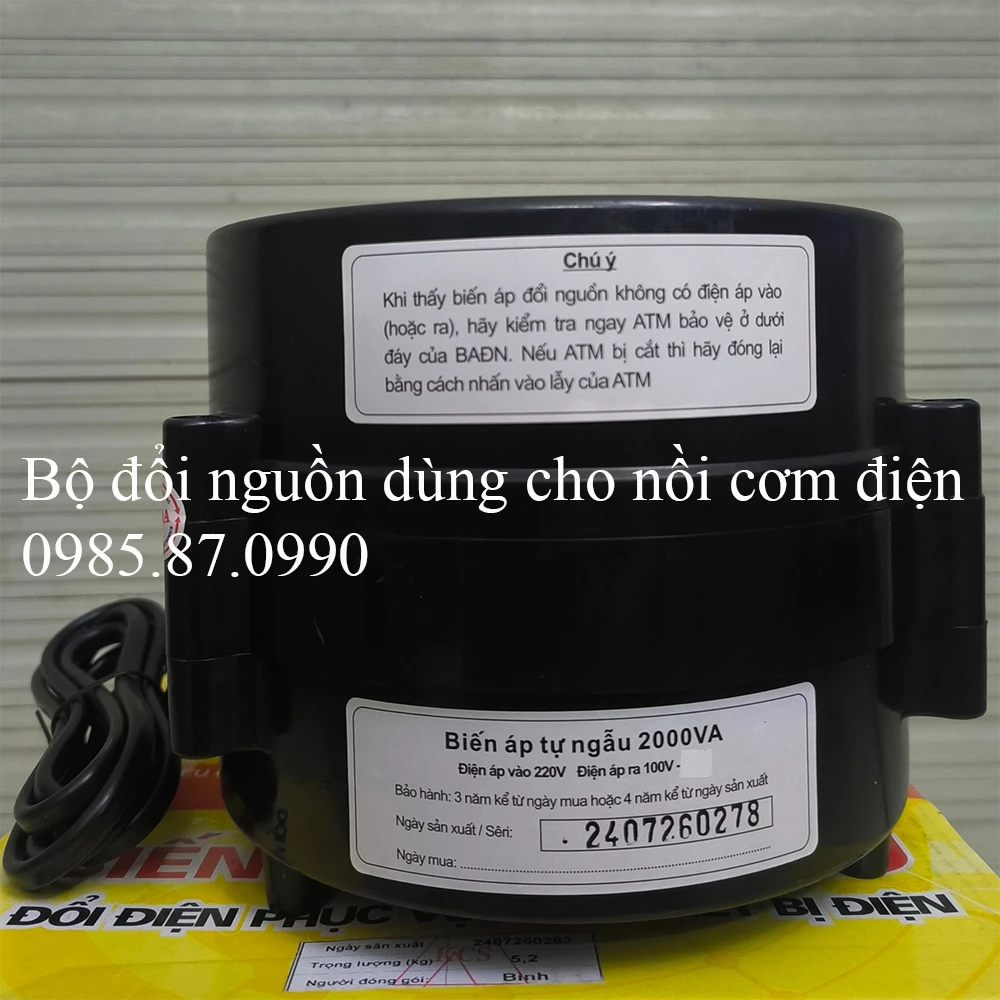 Bộ đổi nguồn cho nồi cơm điện