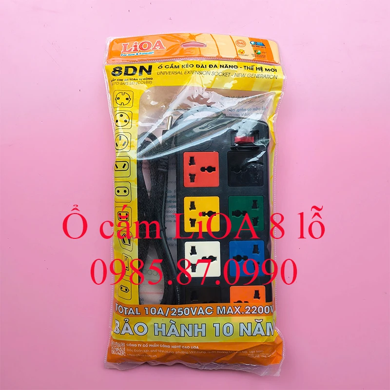 Ổ cắm LiOA 8 lỗ